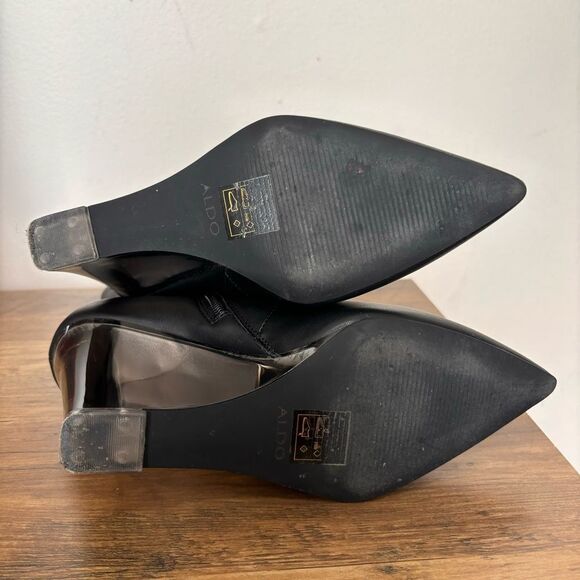 ALDO Dot Ankle boot w/ Clear Wedge Heel Size 9 - Picture 11 of 13